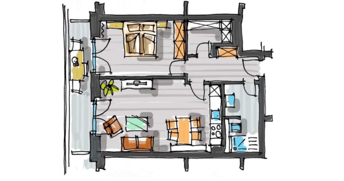 Room 2 Apartment Küstenperle Sketch